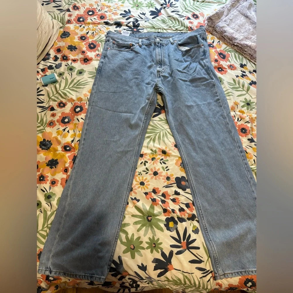 Light Blue Men’s Denim Jeans - Classic Straight Fit